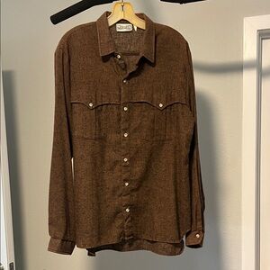 Vintage 1980’s Brown Casual Button Down Shirt